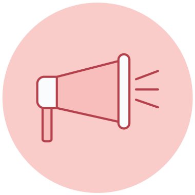 Megafon. Web simgesi basit illüstrasyon