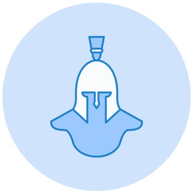 warior simgesi, basit tasarım vektör çizimi