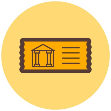 Bilet. Web simgesi basit illüstrasyon