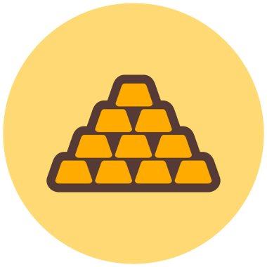 Kolayca düzenlenebilen ya da değiştirilebilen altın çubuk vektör simgesi