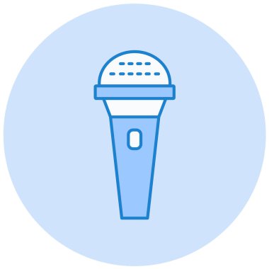 Mikrofon. Web simgesi basit tasarım