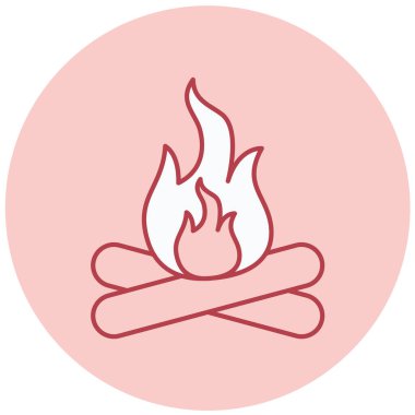 Ateş vektörü simgesini ateşle