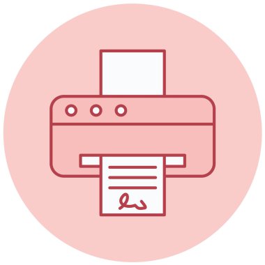 Yazıcı. Web simgesi basit illüstrasyon