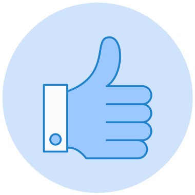 Başparmak yukarı. Web simgesi basit illüstrasyon