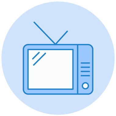 Televizyon. Web simgesi basit illüstrasyon