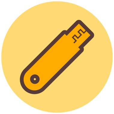 USB flash disk simgesi. vektör illüstrasyonu