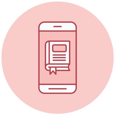 Cep telefonu simgesi, vektör illüstrasyonu