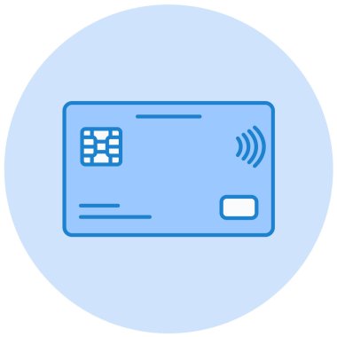 Kredi kartı ikonu vektör çizimi tasarımı