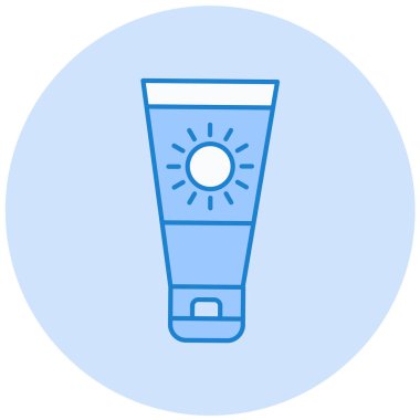 güneş kremi vektör illüstrasyonu