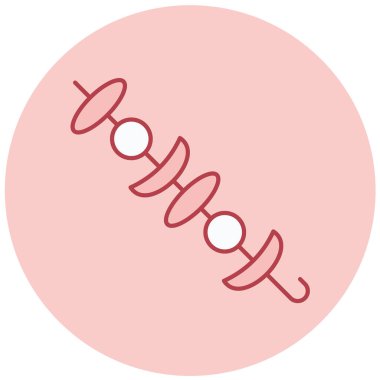 bbq sosisi. Web simgesi basit illüstrasyon