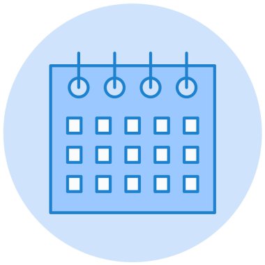 Takvim simgesi vektör illüstrasyonu