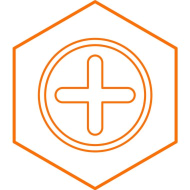 Çapraz simge. Tıbbi sembol. vektör illüstrasyonu