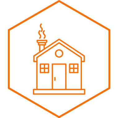 beyaz arkaplanda izole edilmiş ev simgesi vektörü, ateş şeffaf işareti