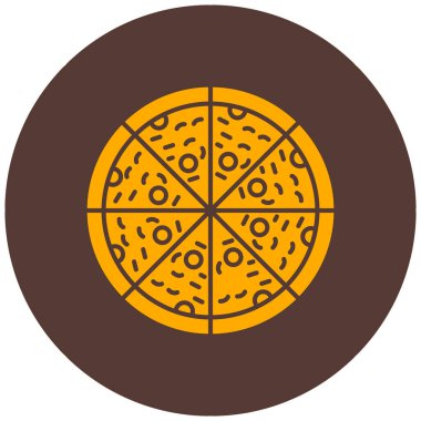 pizza. Web simgesi basit illüstrasyon