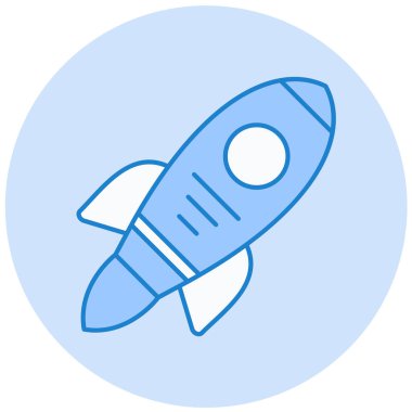 roket ikonu vektör illüstrasyonu