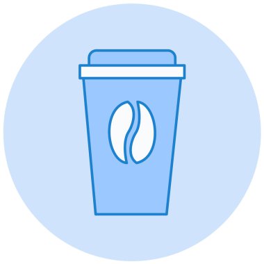 Kahve. Web simgesi basit illüstrasyon