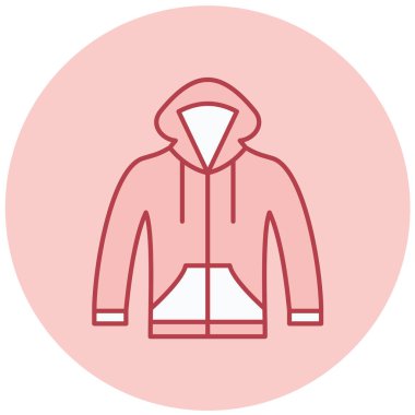 Kapüşonlu. Web simgesi basit illüstrasyon