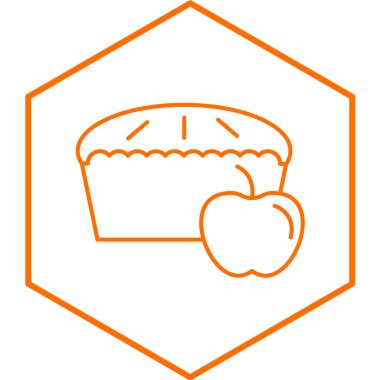 Turuncu çizgi suşi simgesi beyaz arkaplanda izole edilmiş. vektör illüstrasyonu