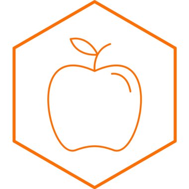 elma ikonu vektör illüstrasyonu