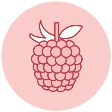 ahududu düz vektör simgesi