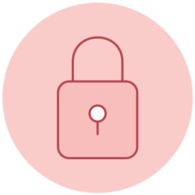 Kilit. Web simgesi basit illüstrasyon