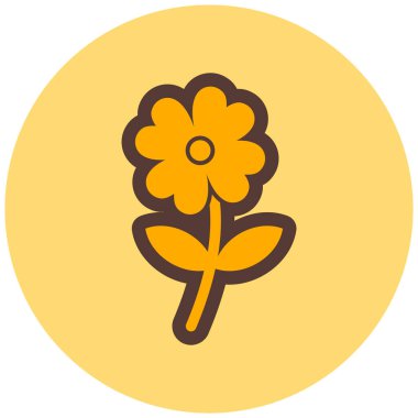 Çiçek. Web simgesi basit illüstrasyon