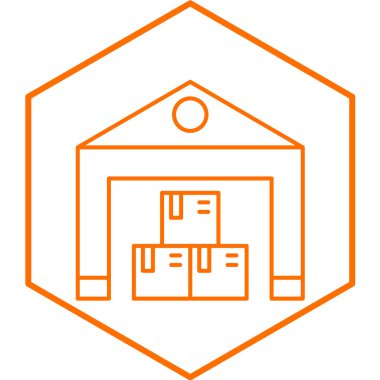 Basit envanter simgesi, vektör illüstrasyonu