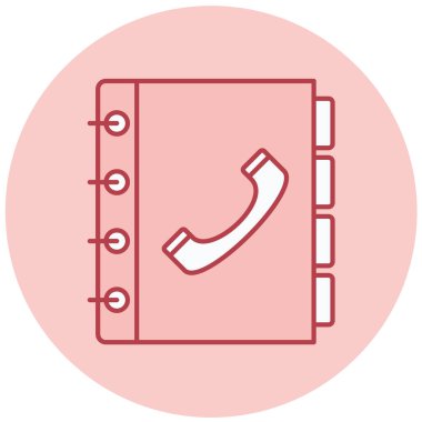 Telefon rehberi. Web simgesi basit illüstrasyon