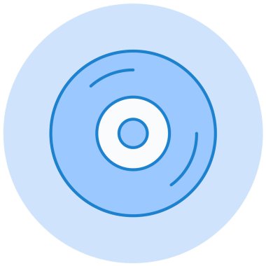 CD mi? Web simgesi basit illüstrasyon