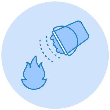 Yangın. Web simgesi basit illüstrasyon