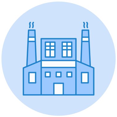 Fabrika. Web simgesi basit illüstrasyon