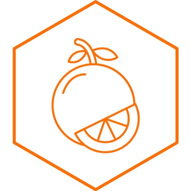 Web ve mobil uygulama için turuncu çizgi simgesi