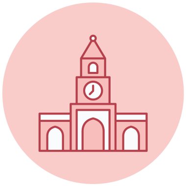 Kiliseye. Web simgesi basit illüstrasyon