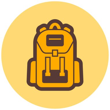 Sırt çantası. Web simgesi basit illüstrasyon