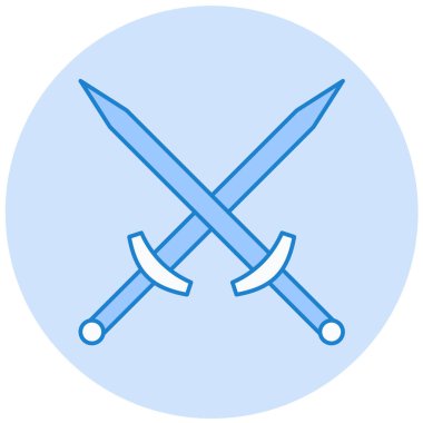 Kılıçlar. Web simgesi basit illüstrasyon