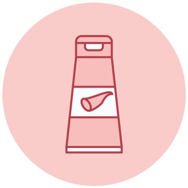 Bir şişe simgesinin vektör illüstrasyonu