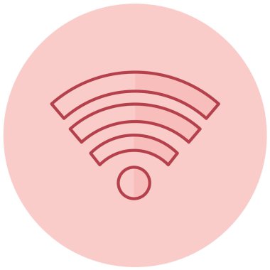 Kablosuz. Web simgesi basit illüstrasyon