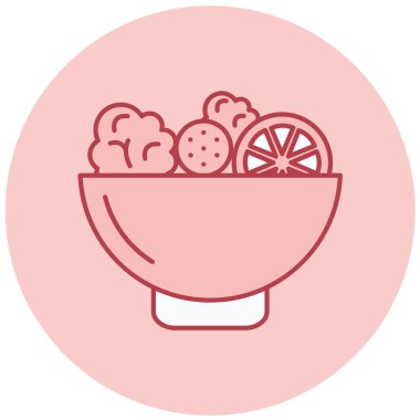 Yemek. Web simgesi basit illüstrasyon