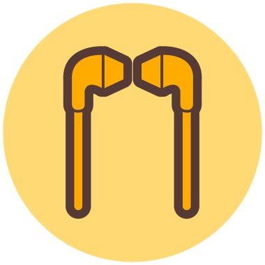 Kulaklıklar. Web simgesi basit illüstrasyon