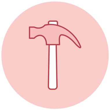 Çekiç. Web simgesi basit illüstrasyon