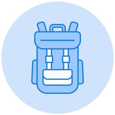 Sırt çantası. Web simgesi basit illüstrasyon