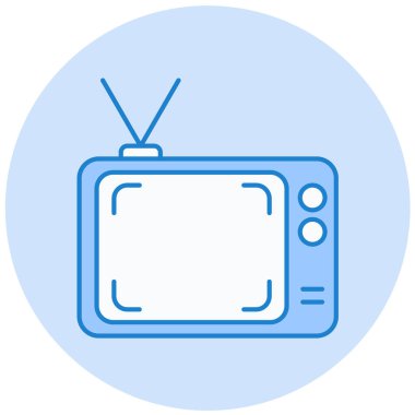 Televizyon. Web simgesi basit illüstrasyon