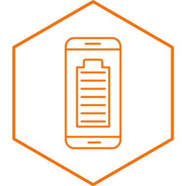 Moda Biçimli Batarya Simgesi İzole Arkaplan