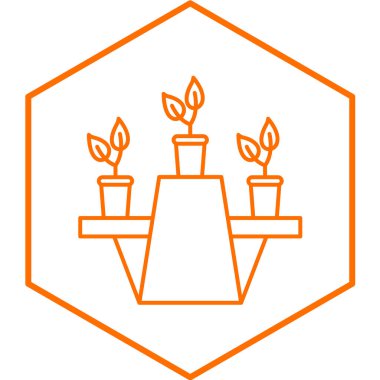 Bitki Rafları basit simge, vektör illüstrasyonu