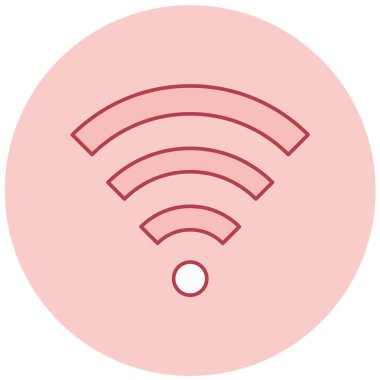 Kablosuz. Web simgesi basit illüstrasyon