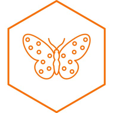 Kelebek simgesi vektör illüstrasyonu