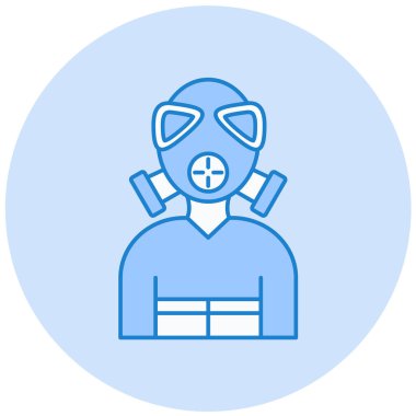 Bir yüz maskesi simgesinin vektör illüstrasyonu