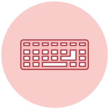 Bilgisayar klavyesi. Web simgesi basit illüstrasyon