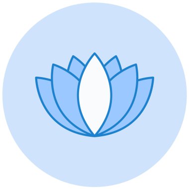 Nilüfer çiçeği ikonu vektör illüstrasyonu