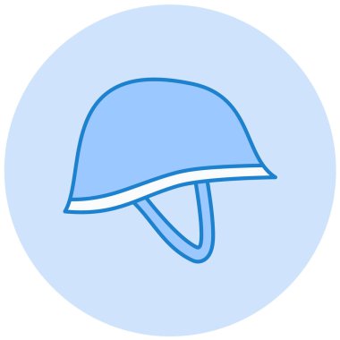 Miğfer. Web simgesi basit illüstrasyon